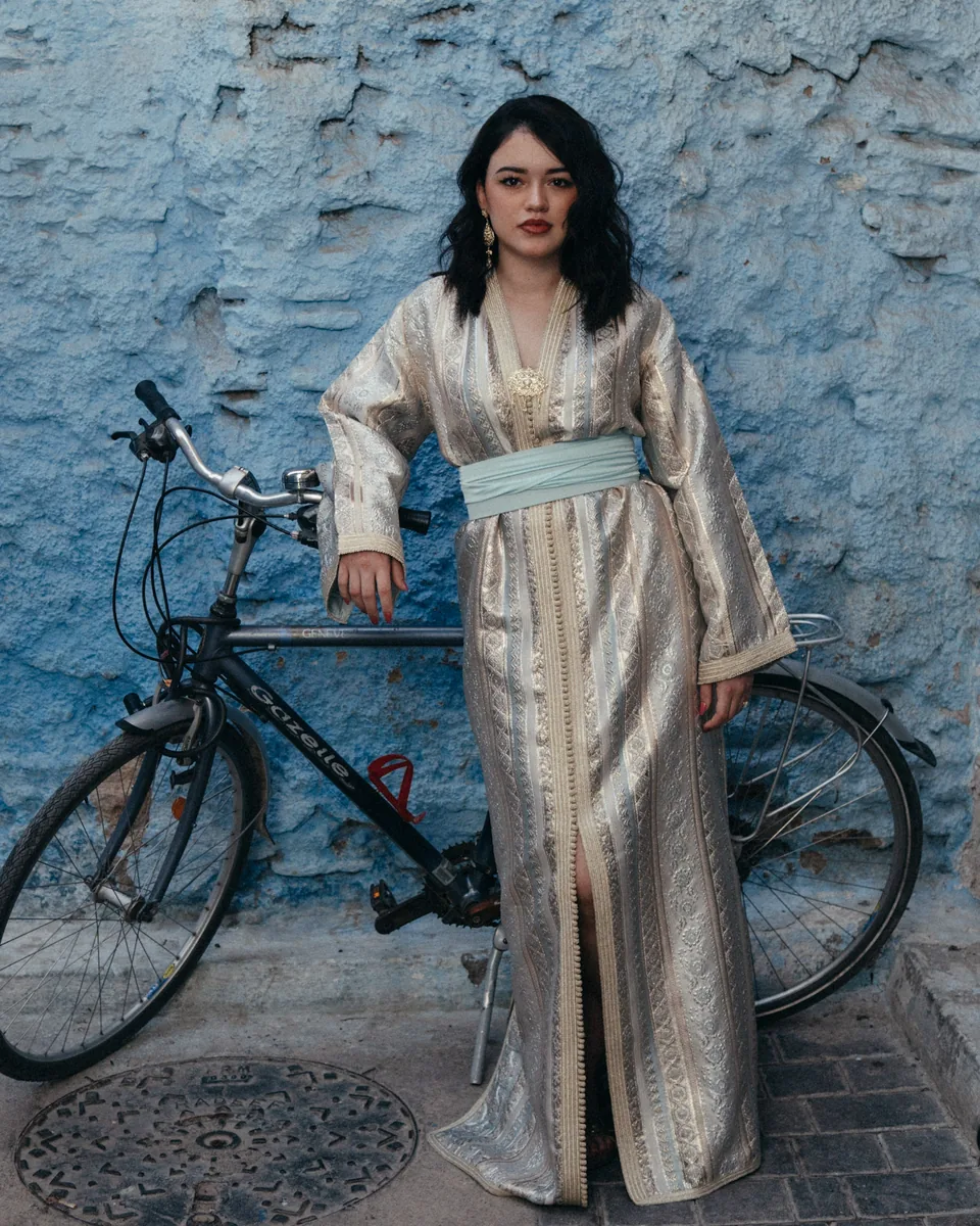 Maison Radieuse portrait beside bicycles